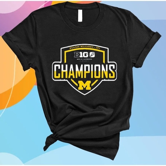 Michelle
L Other - Michigan Wolverines 2024 Champions Lacrosse T Shirt Big Ten Sports Fan Tee